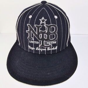 Vintage Negro League Rare Pinstripe Embroidered All Team Baseball Hat 7-7 1/8